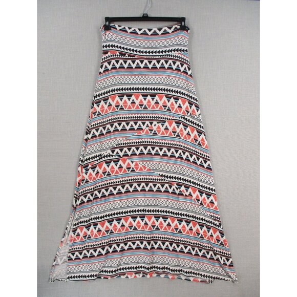 Vanity Womens Multicolor Geometric Pattern Maxi Skirt Rayon/Spandex L - Picture 1 of 9